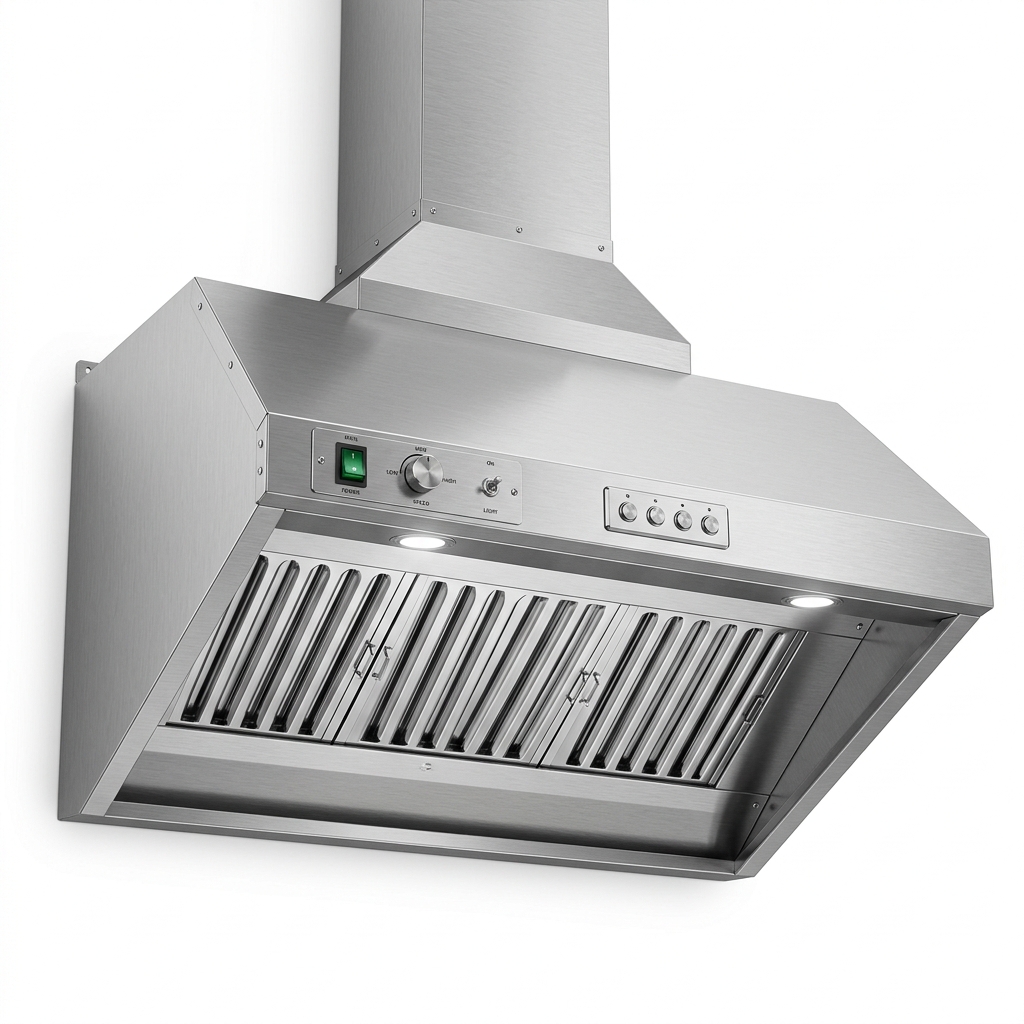 Stainless Steel Commercial Exhaust Hood with Baffle Filters