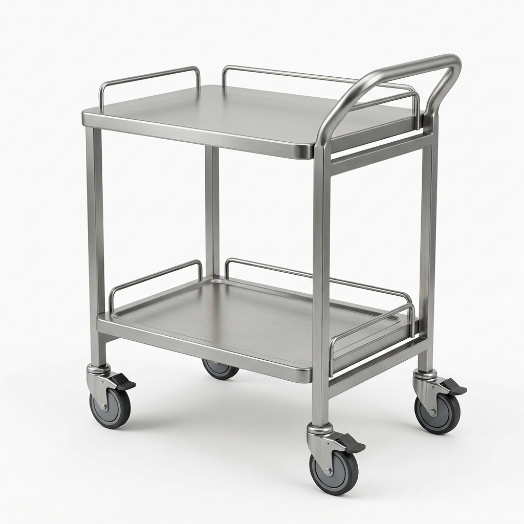 Stainless Steel Instrument Trolley for Hospitals