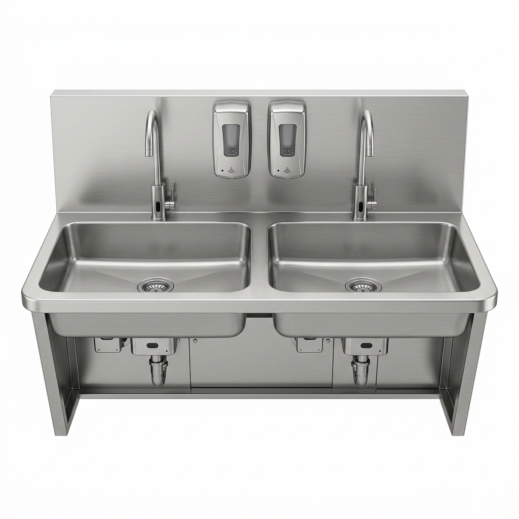 Sensor Operated Stainless Steel Surgeon Scrub Sink